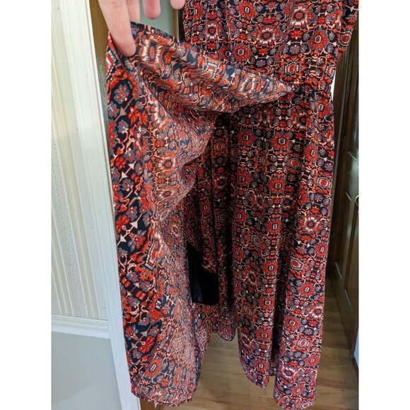 Athleta Women's Martinique Dress Red/Navy Tassels In The Back Size Medium - Picture 4 of 8